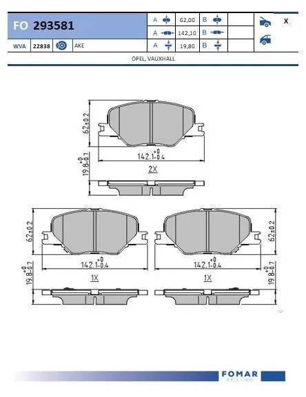 Brake Pad Set, disc brake